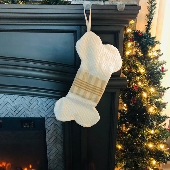 Dog Christmas Stocking/Pet Christmas Stocking/ Holiday Home Decoration/ Dog Bone - Picture 2 of 3
